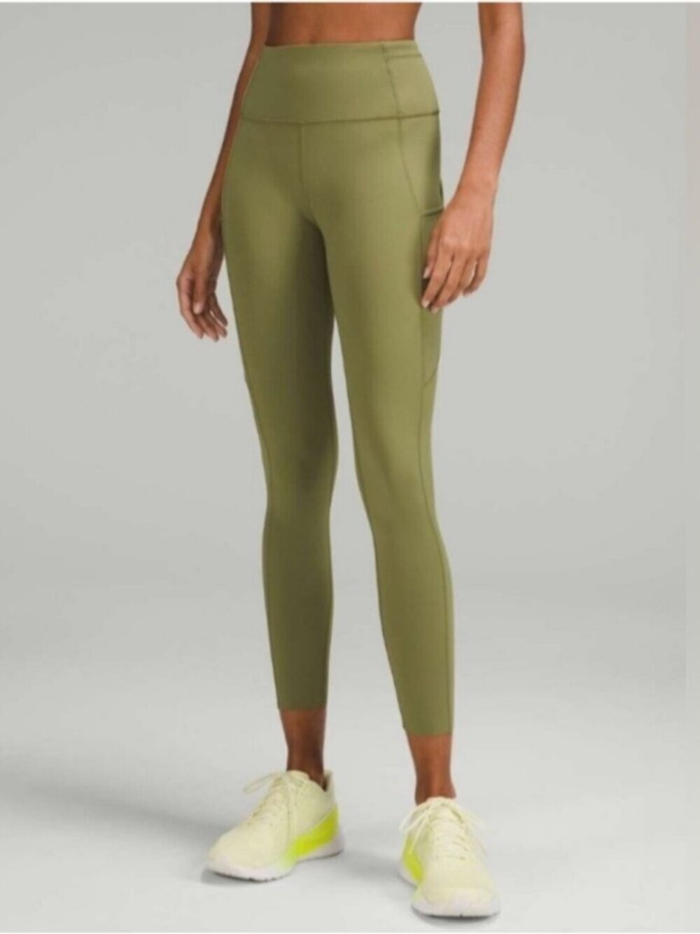 Lululemon Women's Bronze Green Fast and Free High Rise 25" Legging Size 2